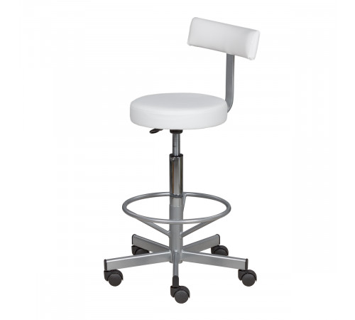 Стул мастера МД-9017 высокий, хром с опорой для ног