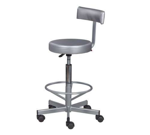 Стул мастера МД-9017 высокий, хром с опорой для ног