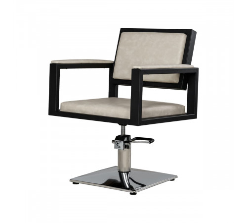 Парикмахерское кресло Дуглас на белом каркасе