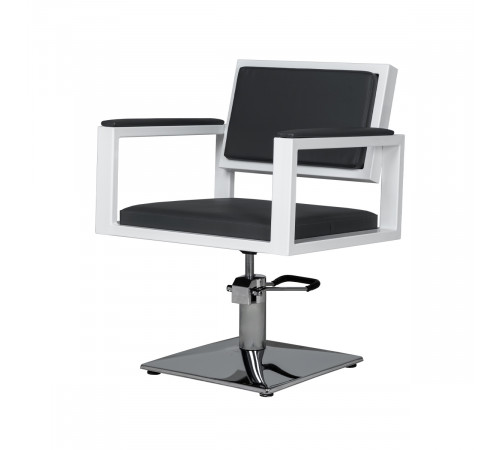 Парикмахерское кресло Дуглас на белом каркасе