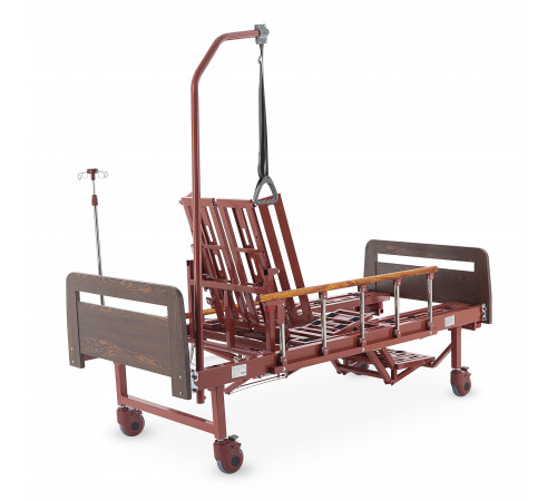 Кровать механическая YG-5 (ММ-5124Д-01) с боковым переворачиванием, туалетным устройством и функцией «кардиокресло»