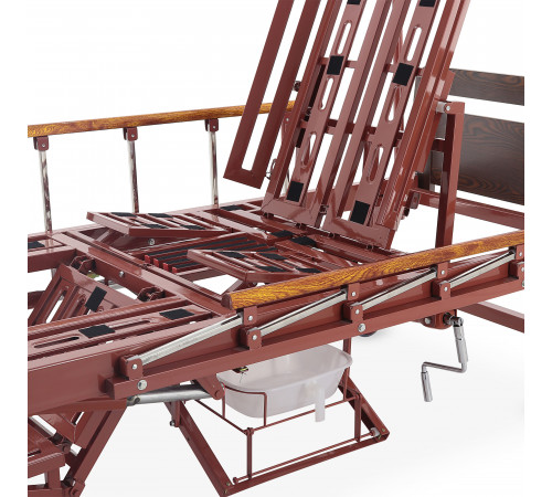 Кровать механическая YG-5 (ММ-5124Д-01) с боковым переворачиванием, туалетным устройством и функцией «кардиокресло»