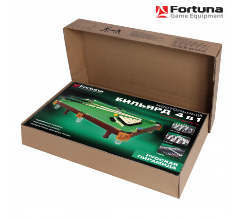 Бильярдный стол Fortuna Русская пирамида 3фт 4 в 1 с комплектом аксессуаров