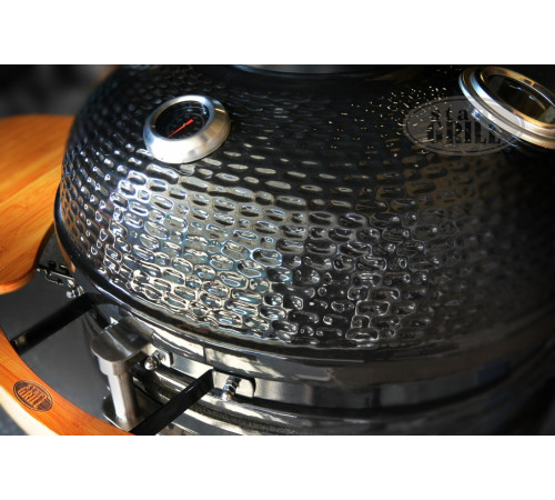 Керамический гриль-барбекю с окошком 22 дюйма (черный) (57см)