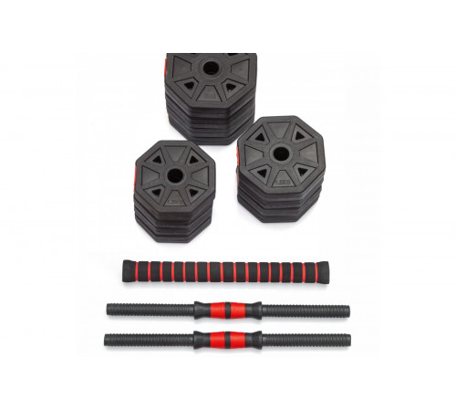 Гантели гексагональные разборные с грифом, 20 кг. (2 шт. х 10 кг.) VictoryFit VF-DН200