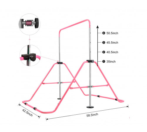 Турник для детей DFC GC001 складной розовый