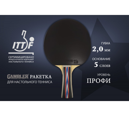 Ракетка Gambler 6 STAR (коническая)